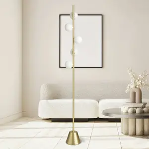 miloox by Sforzin Lampe sur pied Pomi, 5 lampes, doré, verre, hauteur 170 cmVendu parluminaire