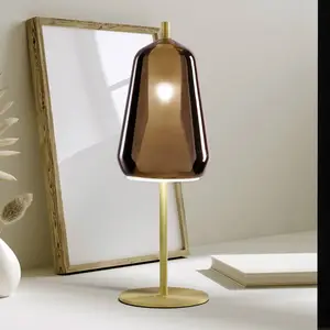 miloox by Sforzin Lampe à poser X-Ray, bronze/or, hauteur 39 cm verre pas cher
