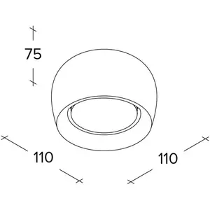 TECNICO by Sforzin Plafonnier Mysia, blanc, plâtre, Ø 11 cm, GX53 pas cher