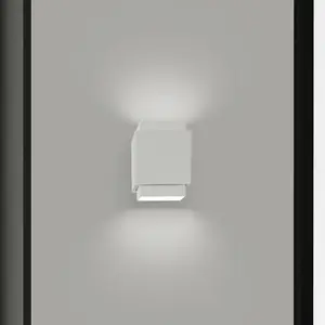 TECNICO by Sforzin Applique murale Syme, blanc, angulaire, 11 cm, plât...Vendu parluminaire