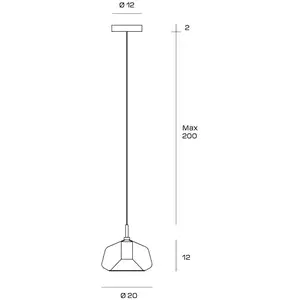 miloox by Sforzin Suspension X-Ray, doré, Ø 20 cm, verre, à 1 lampe