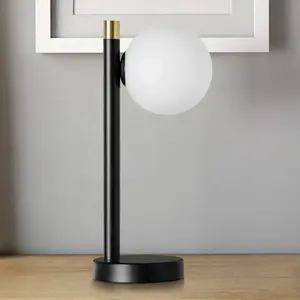 miloox by Sforzin Lampe à poser Pomì à 1 lampe avec sphère de verre pas cher