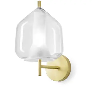 miloox by Sforzin Applique murale X-Ray, Ø 17 cm, transparent/doré, ve... pas cher