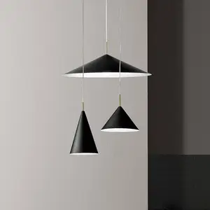 Comparateur de prix : miloox by Sforzin Suspension Samoi, 3 lampes, métal, noir, décentré
