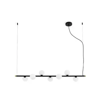 Sforzin Suspension Pomì, horizontale, à sept lampes pas cher