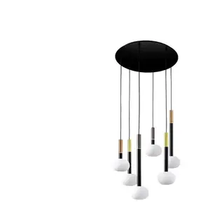 Miloox MOSE LAMPE SUSPENSION 6LUMIÈRES MIXTE pas cher