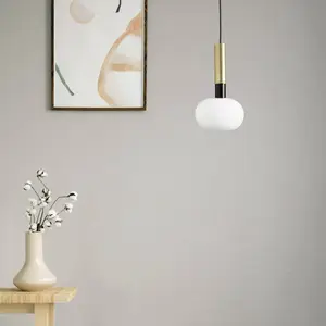 miloox by Sforzin Suspension Mose, à 1 lampe, hauteur 25 cm, dorée pas cher