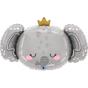Comparateur de prix : BALLON ALUMINIUM ÉLÉPHANTEAU DORT 69X44CM GRIS