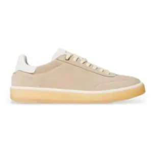 Twinset pour femme. 252TCP026 Baskets en cuir suédé beige (39), Plat, Lacets, Casuel