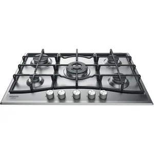 Comparateur de prix : Hotpoint - table de cuisson gaz 75cm 5 feux inox - pcn 751 t/ix/ha TU