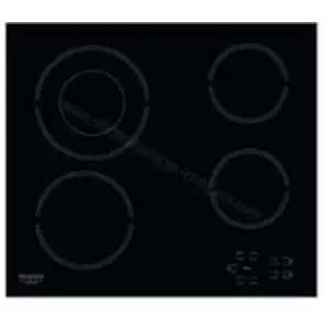 Plaque de cuisson vitrocéramique 4 zones Hotpoint HR 632 B 58 cm noire pas cher