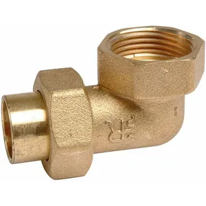 Raccord union laiton coudé 90° à souder - F 3/4' - Ø 18 mm - Comisa