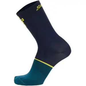 Comparateur de prix : Chaussettes Santini Le Maillot Jaune Allez bleu marine turquoise - M-L