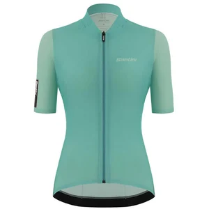Comparateur de prix : Maillot Santini Redux Stamina manche courte bleu céleste femme - Coupe Sleek - XL