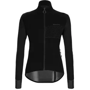 Veste fine imperméable Santini Guard Nimbus noir argenté à pois femme- Coupe Sleek - L pas cher