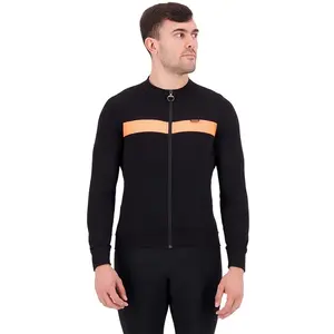 Maillot Santini Adapt Wool manche longue noir orange - Coupe Slim - M