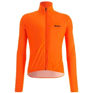Veste fine coupe-vent Santini Nebula orange fluo - Coupe Classic - M pas cher