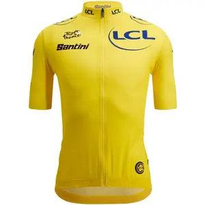 Santini Maillot manches courtes TOUR DE FRANCE Maillot jaune 2024 pas cher
