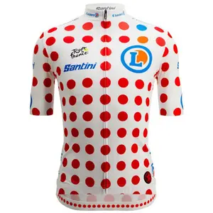 Santini Maillot à Manches Courtes Replica Tour De France Gpm Leader pas cher