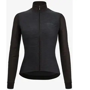 Comparateur de prix : Maillot Santini Colore Puro manche longue noir gris femme- Coupe Slim - XL