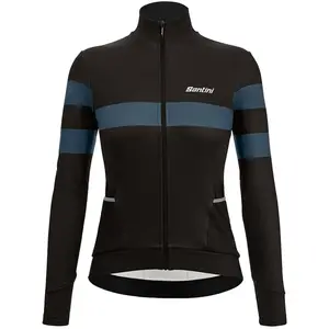 Comparateur de prix : Maillot Santini Coral Bengal manche longue noir turquoise femme - Coupe Slim - XL