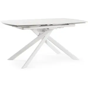 Comparateur de prix : BIZZOTTO Table de salle à manger Table joakim blanche 160-240x90 extensible