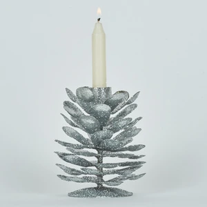Comparateur de prix : Décorations de noël Bizzotto P.CANDELA 1P PINEAL ARGENTO H10