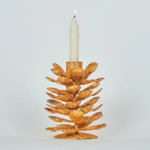 Comparateur de prix : Décorations de noël Bizzotto P.CANDELA 1P PINEAL ORO H10