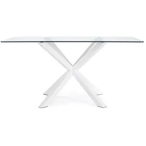 Comparateur de prix : Mes SALON Table de salle à manger Table May Rect Pied Blanc 160X90