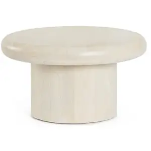 Hellin - Table basse de salon ronde en bois de manguier D60 - juarez pas cher