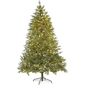 Bizzotto Sapin de Noël en polyéthylène H210, 3431 branches, 1000 microleds pas cher