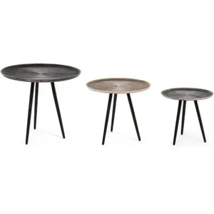 BIZZOTTO SALON Table basse Tables basses Trio Tahir finition vieillie pas cher