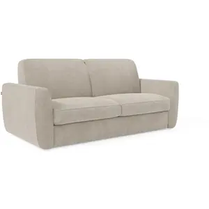Divani.store Canapé convertible déhoussable et matelas H18 cm 222 cm blanc