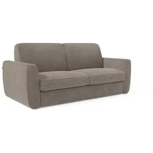 Comparateur de prix : Divani.store Canapé convertible déhoussable et matelas H18 cm 202 cm taupe