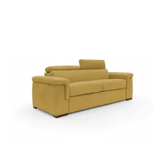 Divani.store Giunone - Canapé convertible 240 cm Jaune