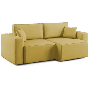 Divani.store Morfeo Canapé avec assise extractible T02 215 cm - Jaune