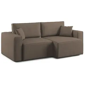 Divani.store Morfeo Canapé avec assise extractible T02 - Marron pas cher