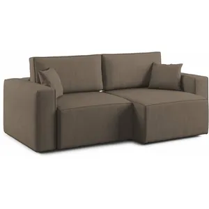 Divani.store Morfeo Divano con seduta estraibile in morbido tessuto impermeabile T02 215 cm marrone pas cher