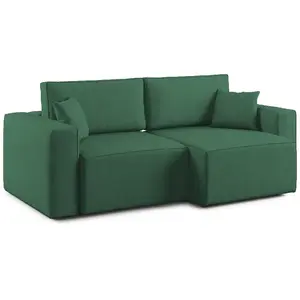 Divani.store Morfeo Canapé avec assise extractible - Vert pas cher