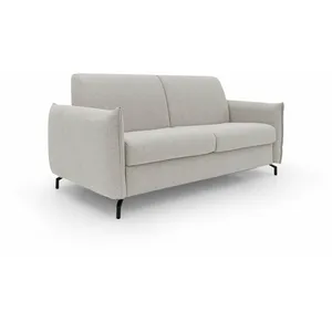 Divani.store Scarlet Canapé lit convertible en tissu coton mixte imperméable T19 195 cm (mat.140x197) creme pas cher