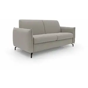 Divani.store Scarlet Canapé lit convertible en tissu coton mixte imperméable T19 195 cm (mat.140x197) beige pas cher