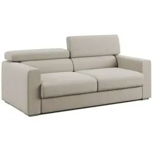 Comparateur de prix : Divani.store Dylan Canapé avec pouf extractible 158 cm - Crème