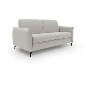 Divani.store Scarlet Canapé Lit Convertible - Creme pas cher