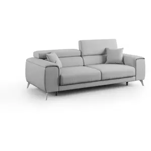 Divani.store Fusion - Canapé 185 cm Gris pas cher