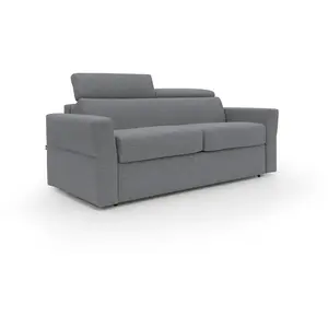 Divani.store Avalon Canapé lit matelas 18 cm - Gris pas cher