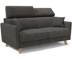 Comparateur de prix : Divani.store Canapé convertible avec têtières réglables 200 cm noir