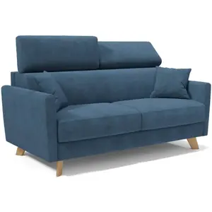 Comparateur de prix : Divani.store Canapé convertible avec têtières réglables 200 cm bleu