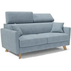 Comparateur de prix : Divani.store Canapé convertible avec têtières réglables 200 cm bleu