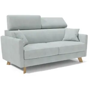 Divani.store Canapé convertible avec têtières réglables 180 cm vert pas cher