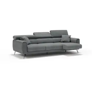 Divani.store Caravaggio Canapé 3 assises extensibles - Gris
